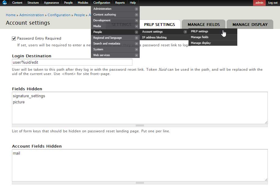 Password Reset Landing Page