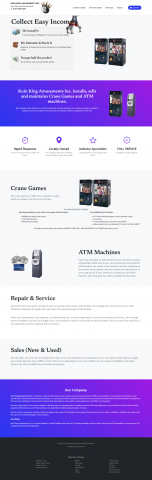 Crane Games, Gumball Machines, Amusements, ATM, Vending